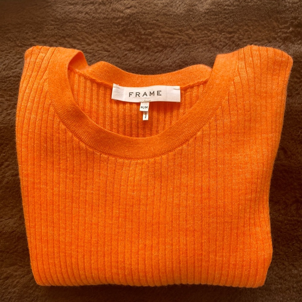 Frame ribbed fine knit